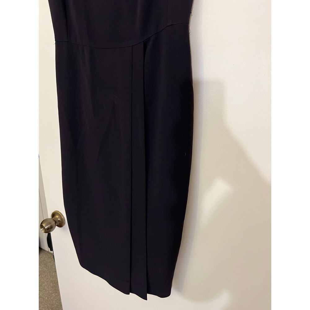 MAX MARA Navy Pink Ivory Sheath Farad Crepe Dress 8 - Picture 6 of 10